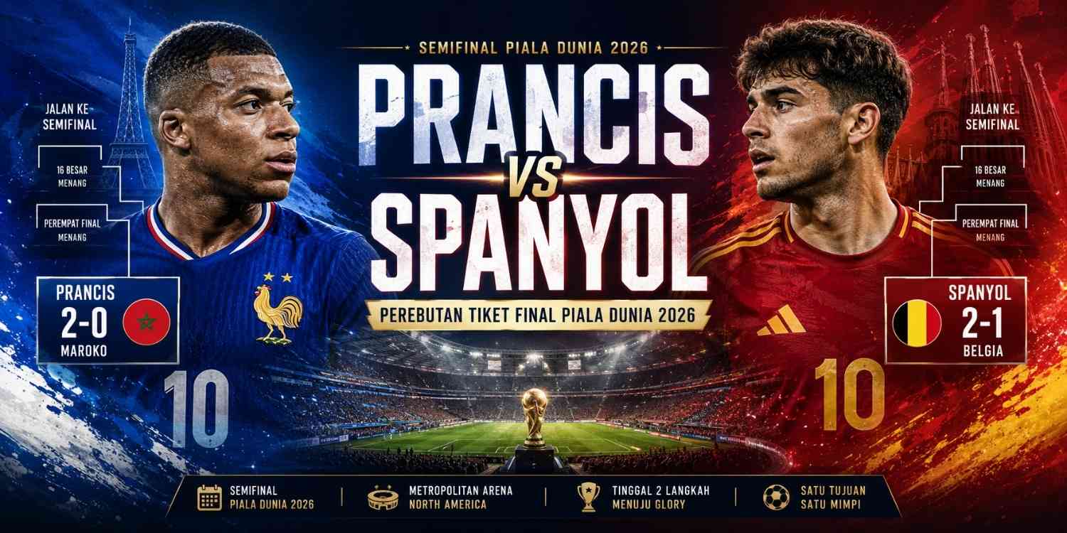 Jadwal Prancis vs Spanyol di Semifinal Piala Dunia 2026, Duel Panas Dua Raksasa Eropa