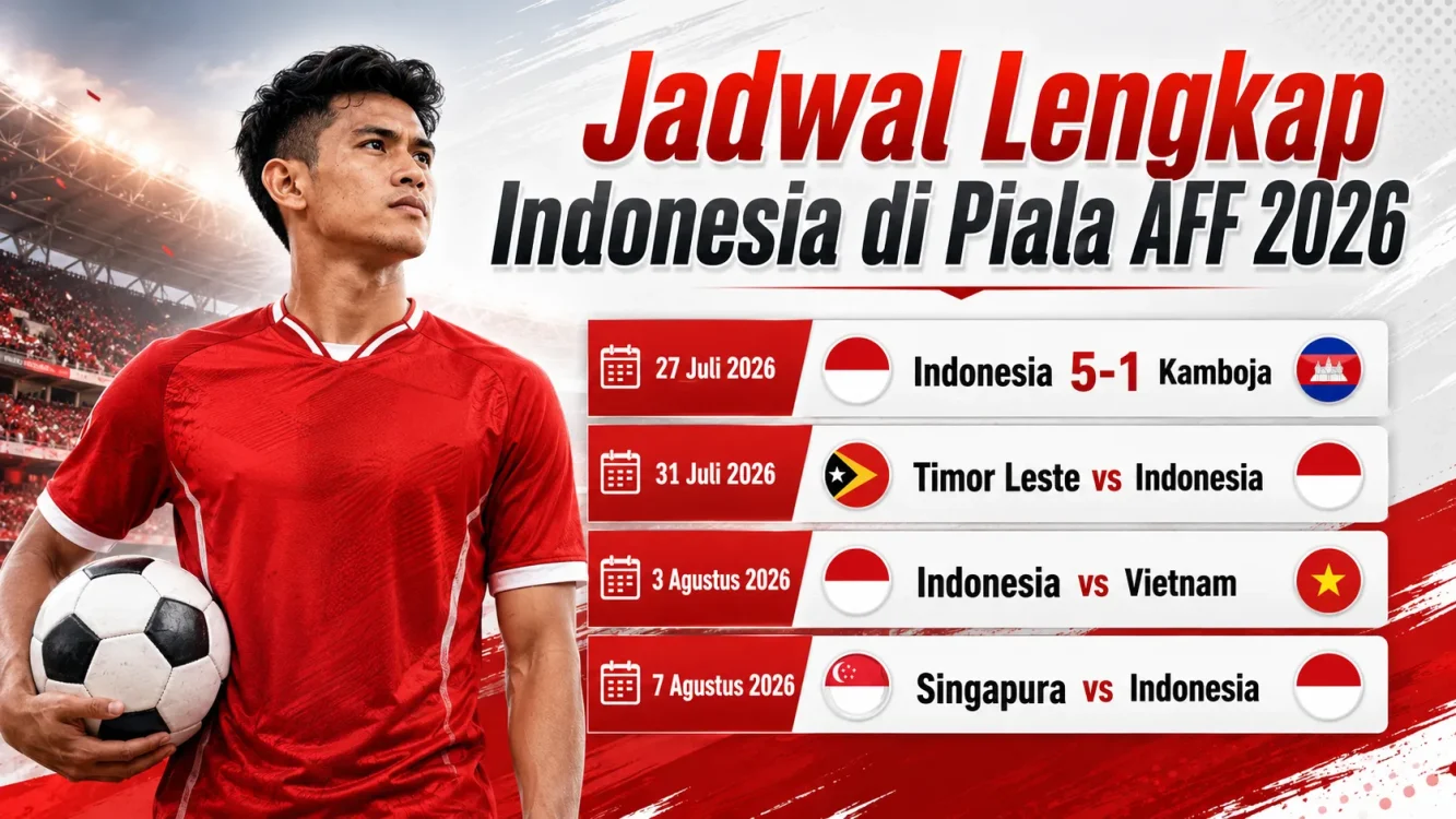 Jadwal Timnas Indonesia di Piala AFF 2026 Tanggal, Jam, dan Lokasi Laga