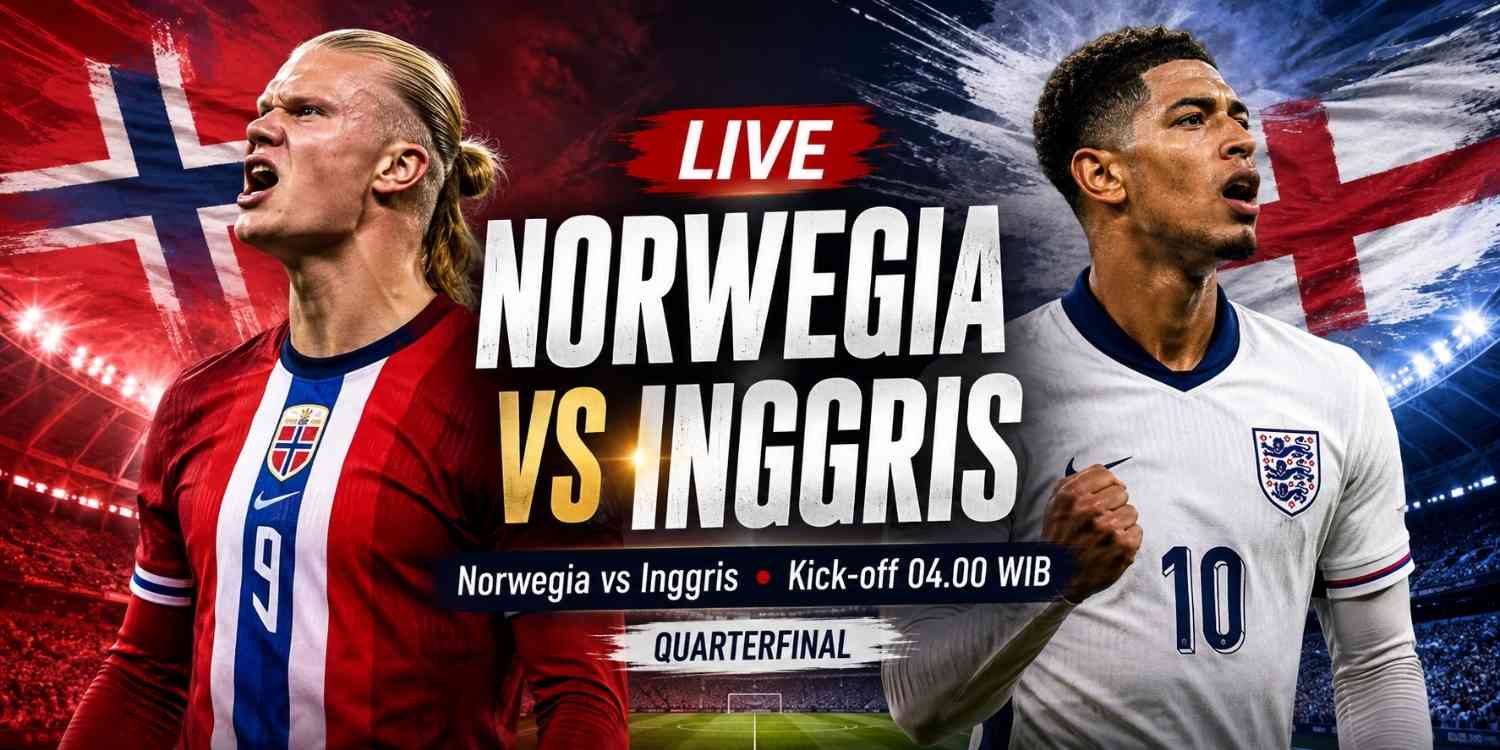 Live Norwegia vs Inggris Piala Dunia 2026 Jadwal, Jam Tayang, dan Link Streaming