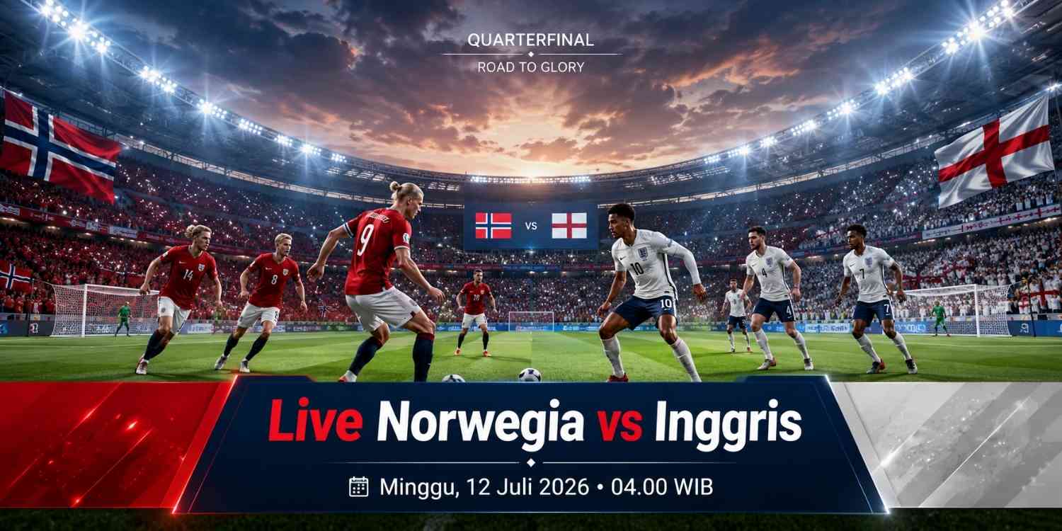 Live Streaming Norwegia vs Inggris Misi Sejarah Haaland Hadapi The Three Lions