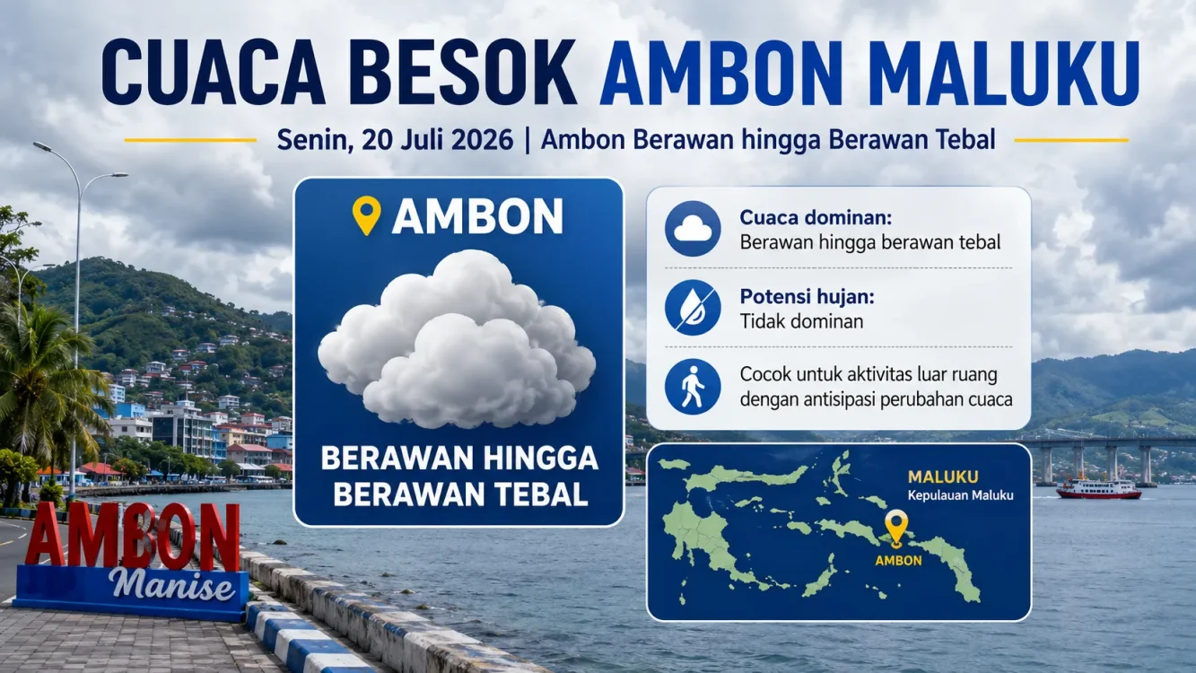 Prakiraan Cuaca Besok di Maluku Kondisi Ambon dan Wilayah Sekitarnya