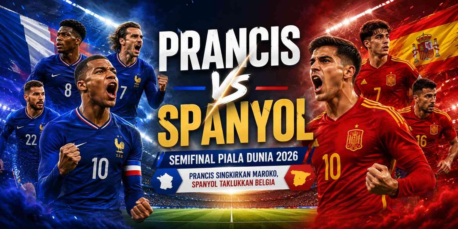 Prancis vs Spanyol di Semifinal Piala Dunia 2026, Siapa Lebih Layak ke Final?