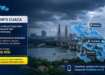 Update Peringatan Cuaca BMKG Hari Ini Hujan Disertai Petir Diprediksi Meluas di Kepulauan Riau