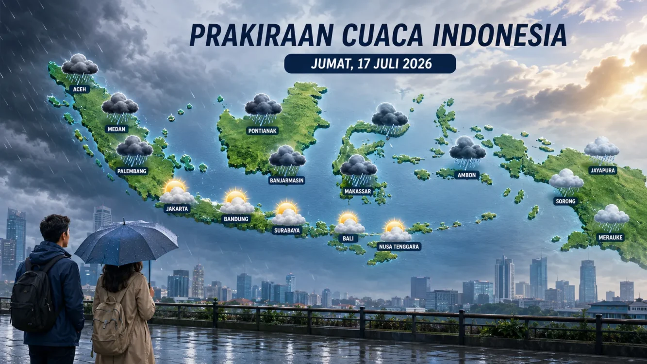Waspada Cuaca Besok, Hujan Sedang hingga Lebat Mengintai Sumatera dan Sulawesi