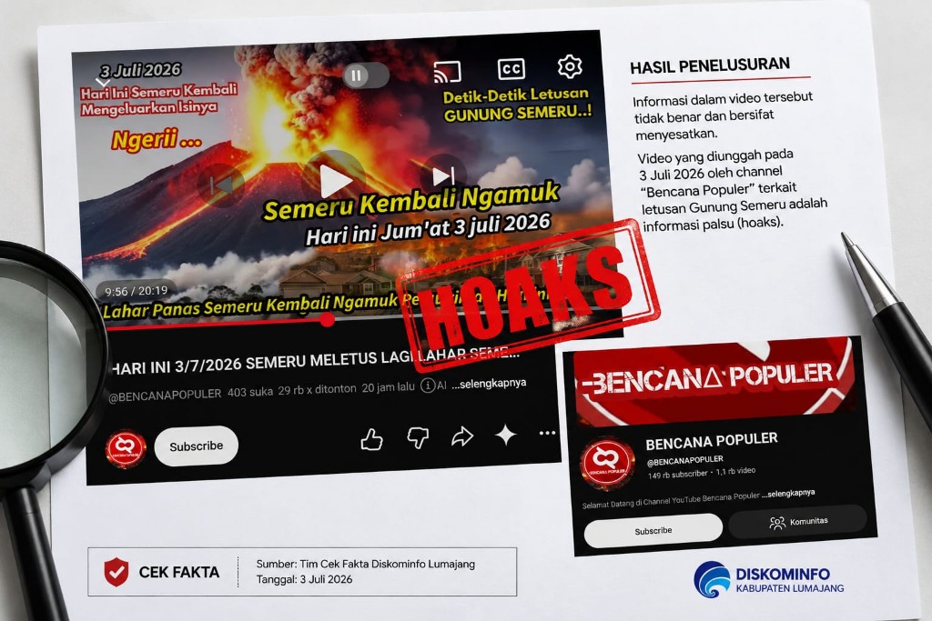 Video Hoaks Erupsi Semeru Beredar, Pemkab Lumajang Tegaskan Data Resmi