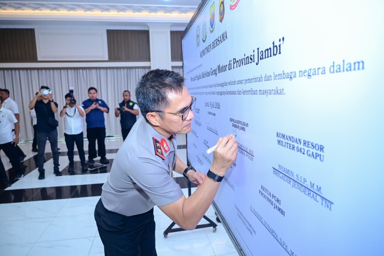 Polda Jambi dan Pemangku Kepentingan Deklarasikan Pemberantasan Geng Motor