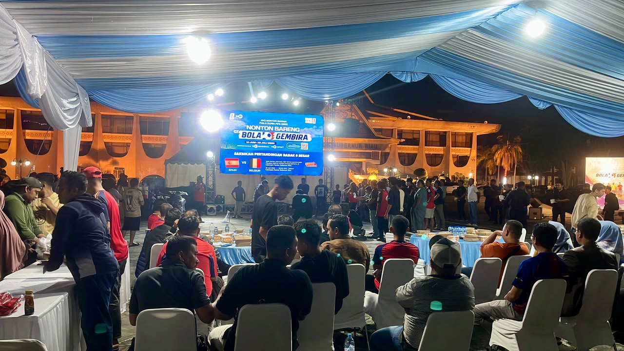 Nobar Piala Dunia di Pekanbaru, Pemprov Riau Dorong UMKM Berkembang