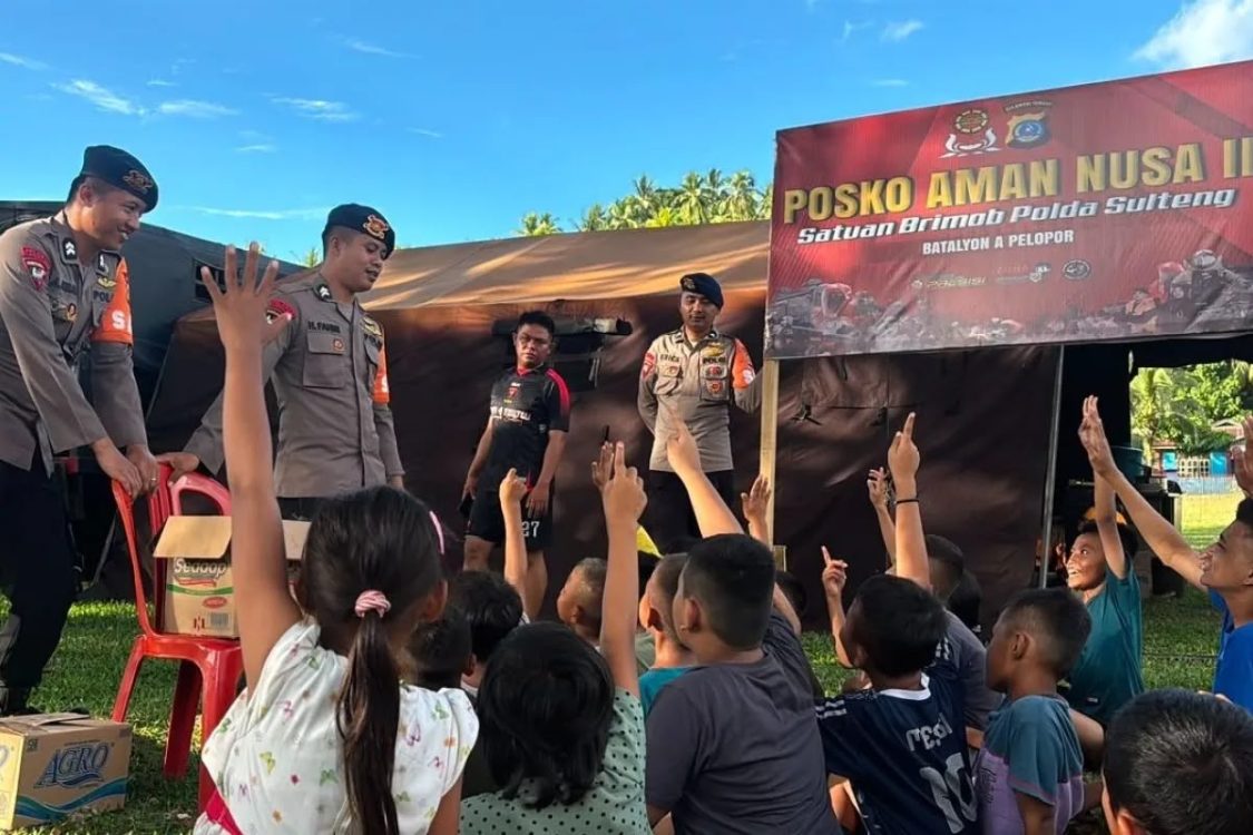 Polda Sulawesi Tengah Gelar Trauma Healing untuk Anak-Anak Korban Gempa di Buol