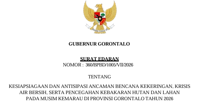 BPBD Gorontalo Minta Pemda Segera Petakan Wilayah Rawan Bencana