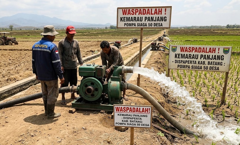 Dispaperta Batang Siapkan Pompa Air untuk Hadapi Kekeringan