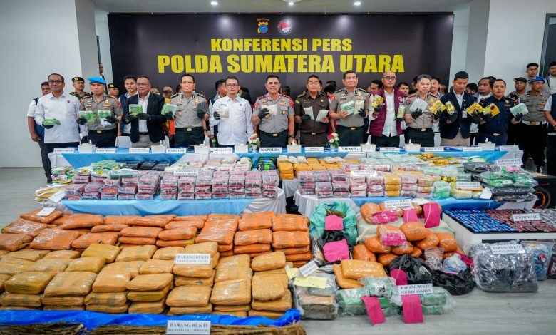 Polda Sumatera Utara Ungkap Ribuan Kasus Narkoba, Sita 5,3 Ton Barang Bukti