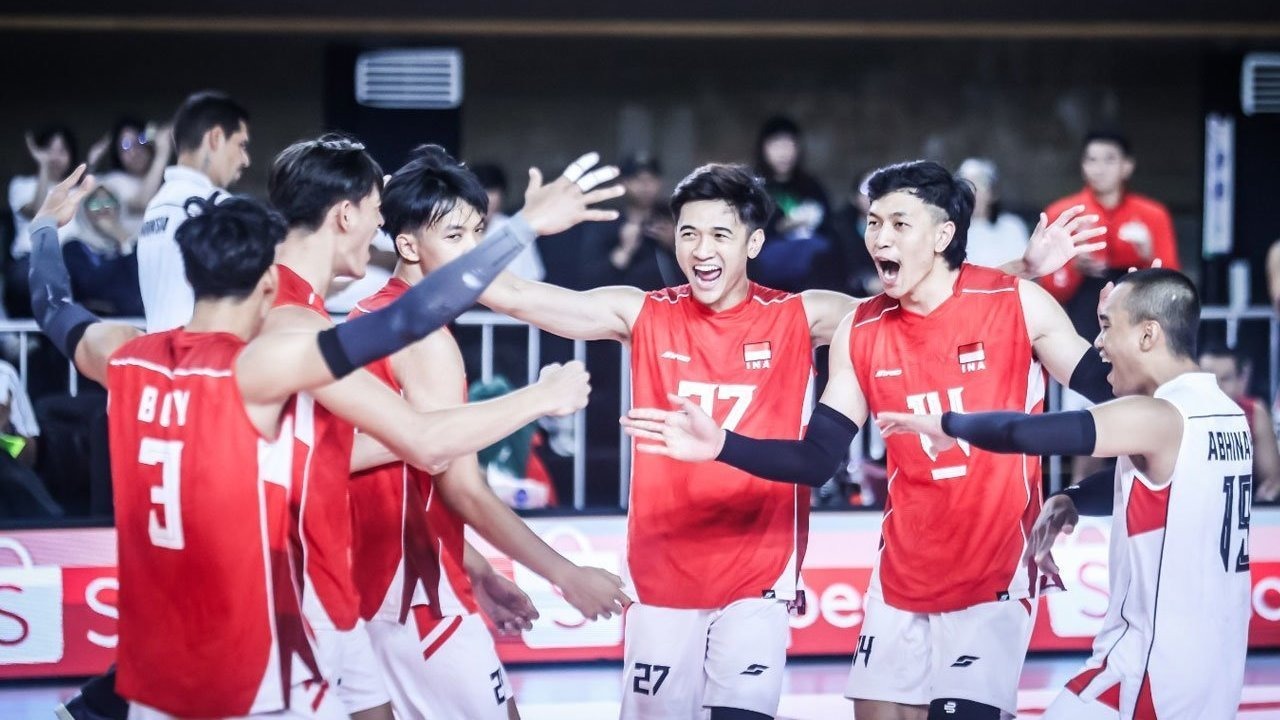 Tim Voli Putra Indonesia Raih Kemenangan Telak 3-0 atas Kamboja di SEA V Cup