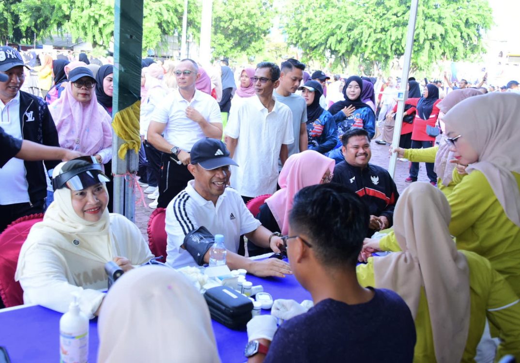 Perayaan Hari Jadi ke-514 Bengkalis Diwarnai Senam dan Pemeriksaan Kesehatan