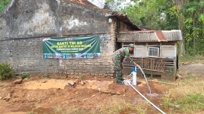 Kodim 0827/Sumenep Rampungkan Pembangunan Sumur Bor di Pasongsongan
