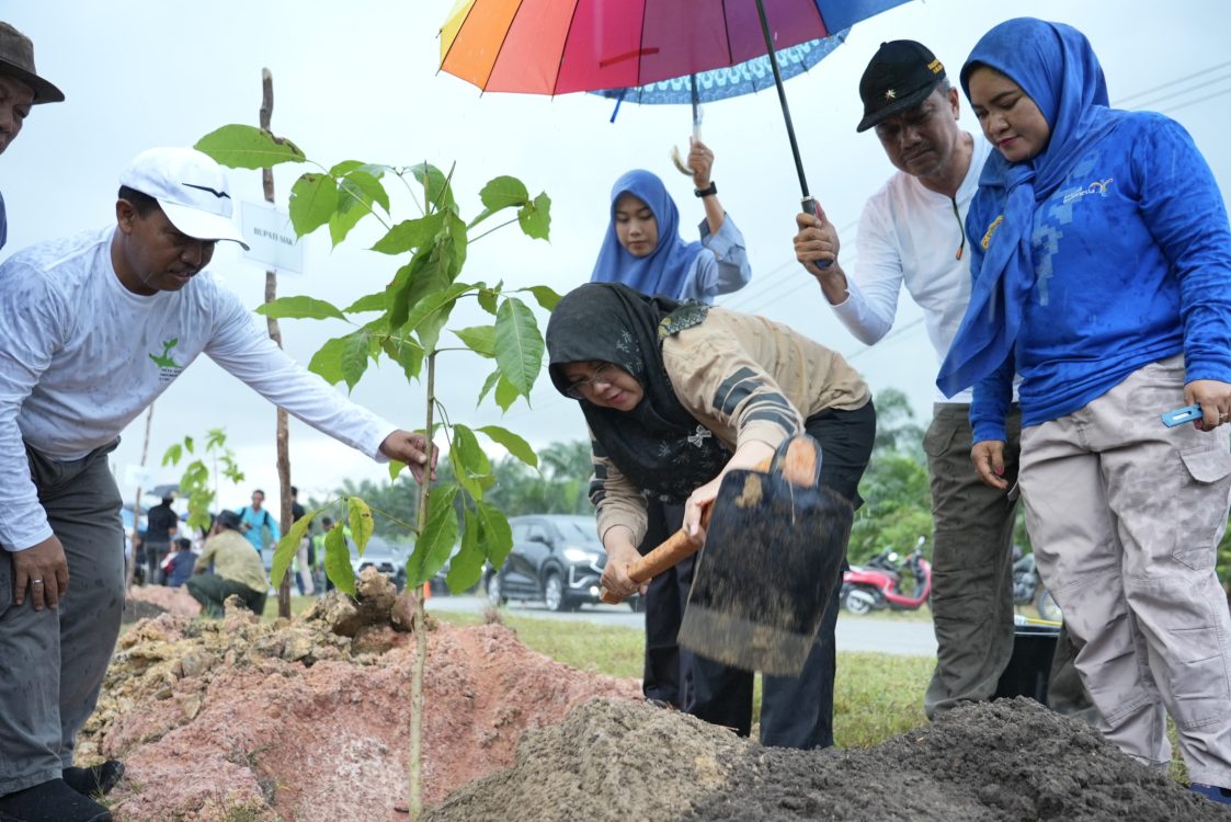 Bupati Siak Dorong Masyarakat Jaga Kelestarian Lingkungan dengan Merawat Pohon