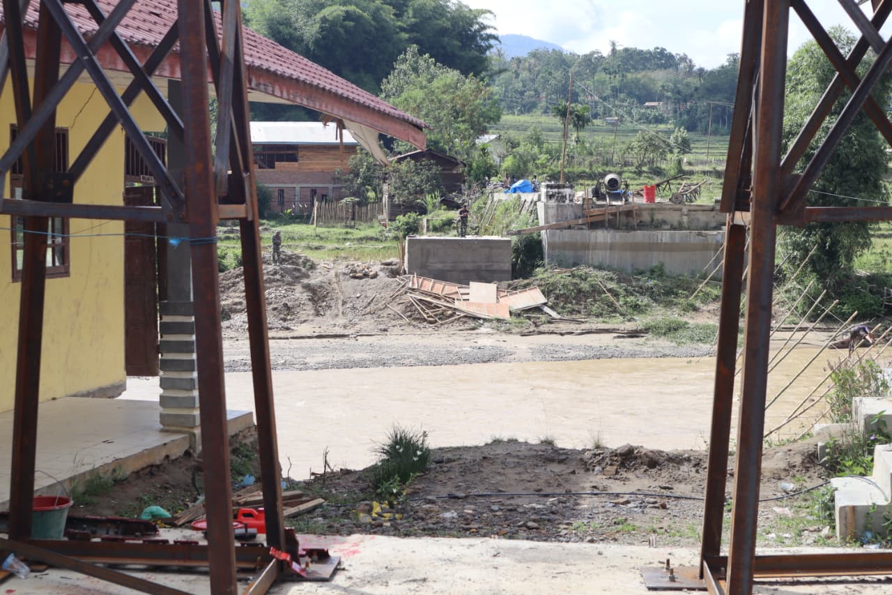 Pembangunan Jembatan Kendawi di Gayo Lues Mencapai 60 Persen