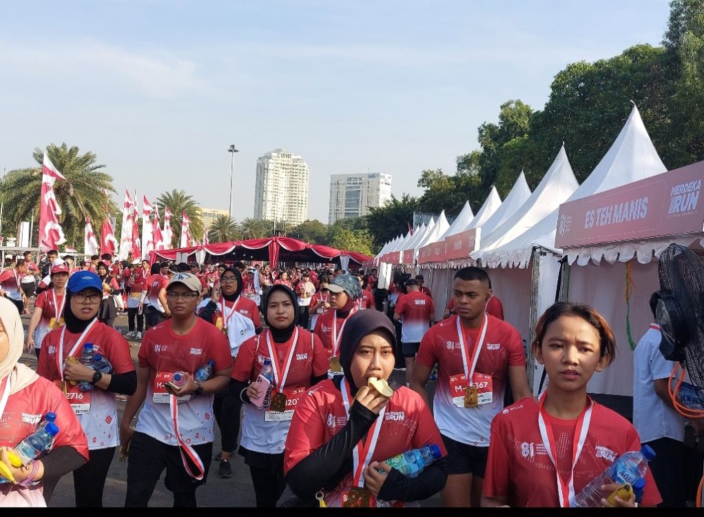 : Kementerian Kesehatan (Kemenkes) menyiagakan 13 rumah sakit, 15 ambulans, sembilan tenda medis, serta 108 tenaga medis dan tenaga kesehatan untuk mendukung pelaksanaan Merdeka Run 2026 di Jakarta, Sabtu (29/8/2026)./Foto