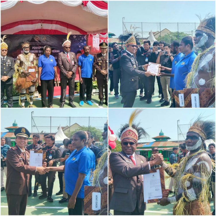 : Sebanyak 418 warga binaan Lembaga Pemasyarakatan (Lapas) Kelas IIB Merauke menerima remisi umum dalam rangka memperingati Hari Ulang Tahun (HUT) ke-81 Kemerdekaan Republik Indonesia, Senin, (17/8/2026),Foto: Get/McMrk