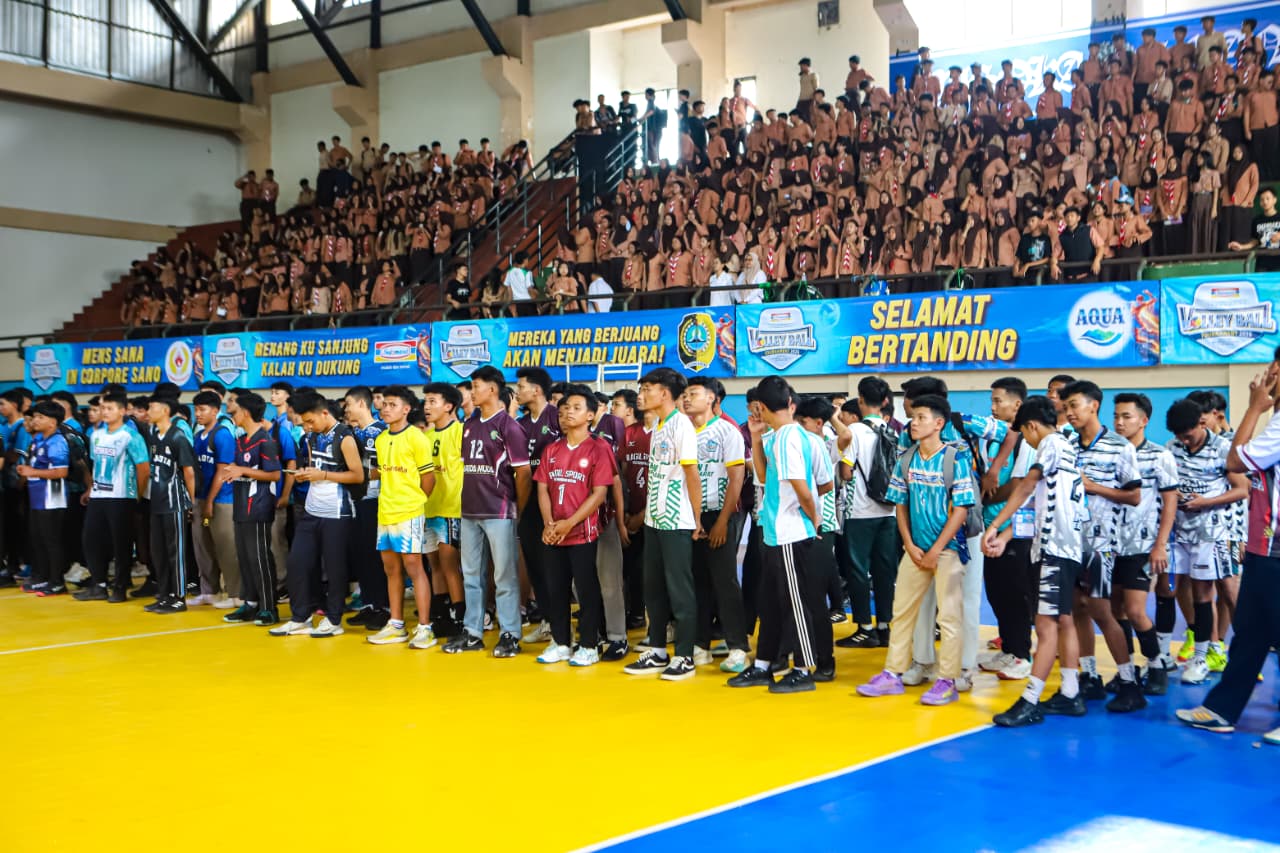 : Sebanyak 45 tim pelajar tingkat SMA/SMK/MA dari Kabupaten Tulungagung dan Trenggalek meramaikan Indomaret Volleyball Tournament 2026 Seri Tulungagung.- Foto: Mc.Jatim