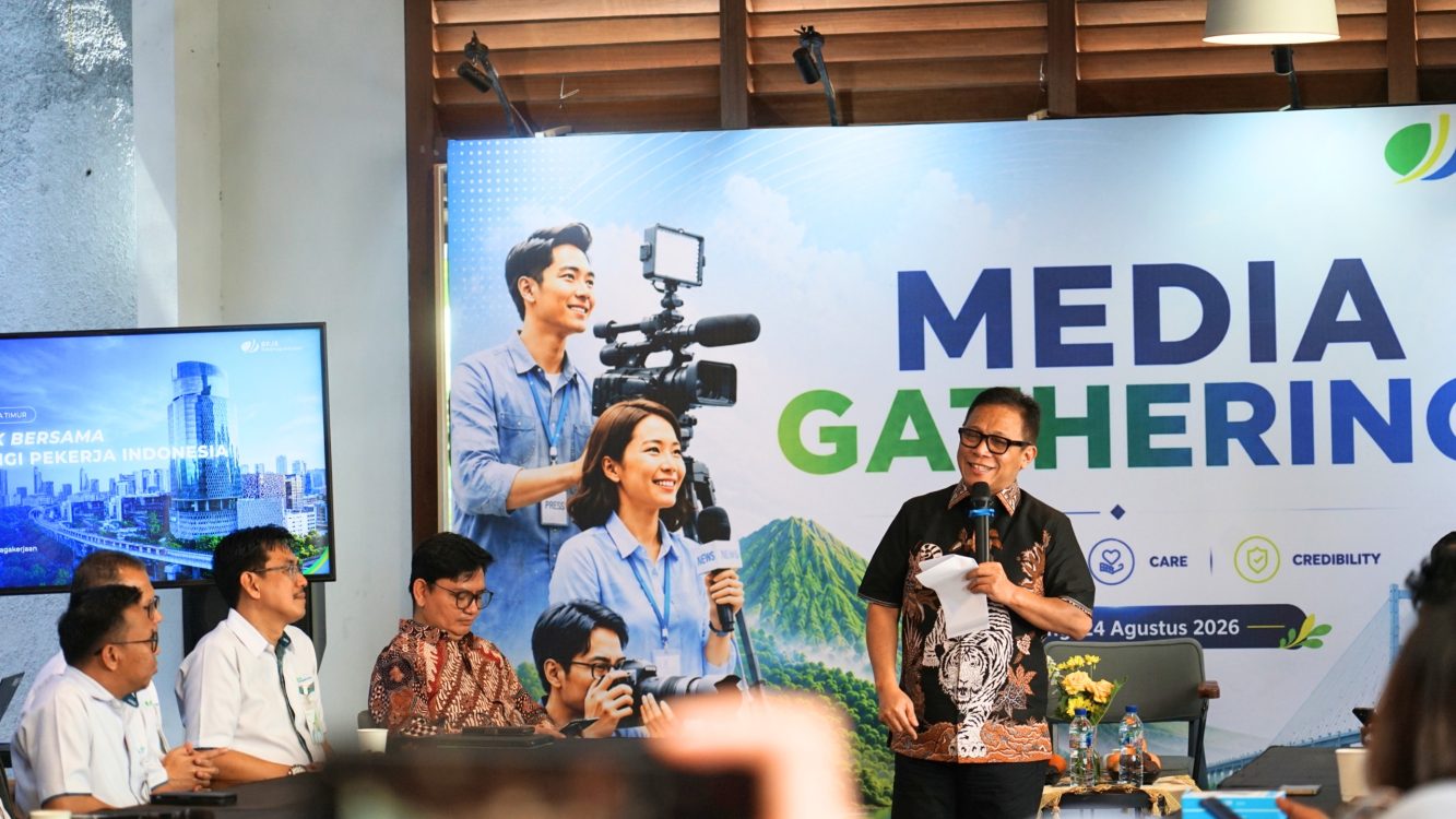 : Direktur Utama BPJS Ketenagakerjaan, Saiful Hidayat saat Media Gathering BPJS Ketenagakerjaan Jawa Timur yang digelar di Malang, Senin (24/8/2026). - Foto: Mc.Jatim