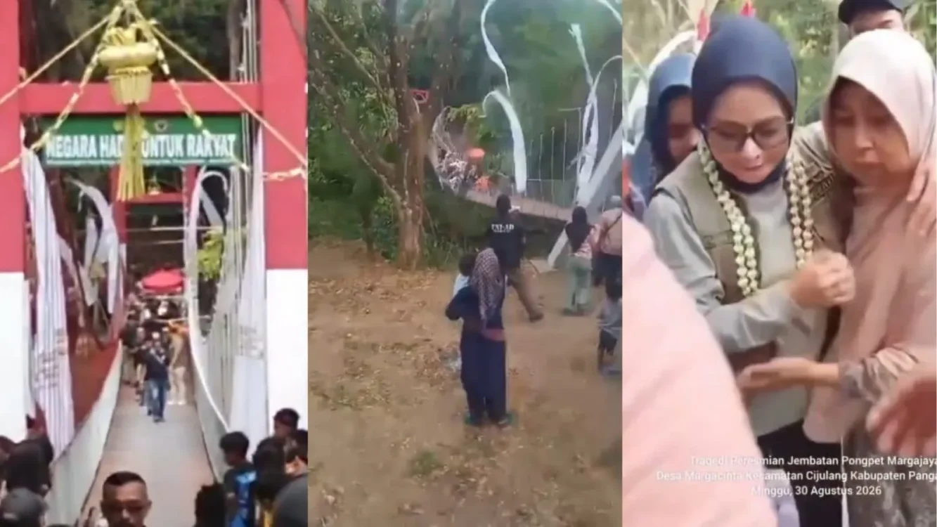 Bupati dan Forkopimda Berada di Atas Jembatan saat Pongpet Pangandaran Tiba-tiba Anjlok