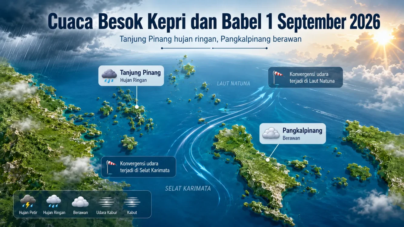 Cuaca Besok Hujan Atau Tidak di Kepualauan Riau dan Tanjung Pinang