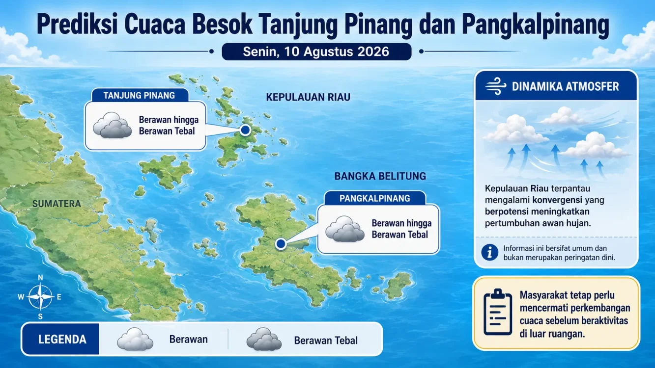 Cuaca Besok Tanjungpinang dan Pangkal Pinang
