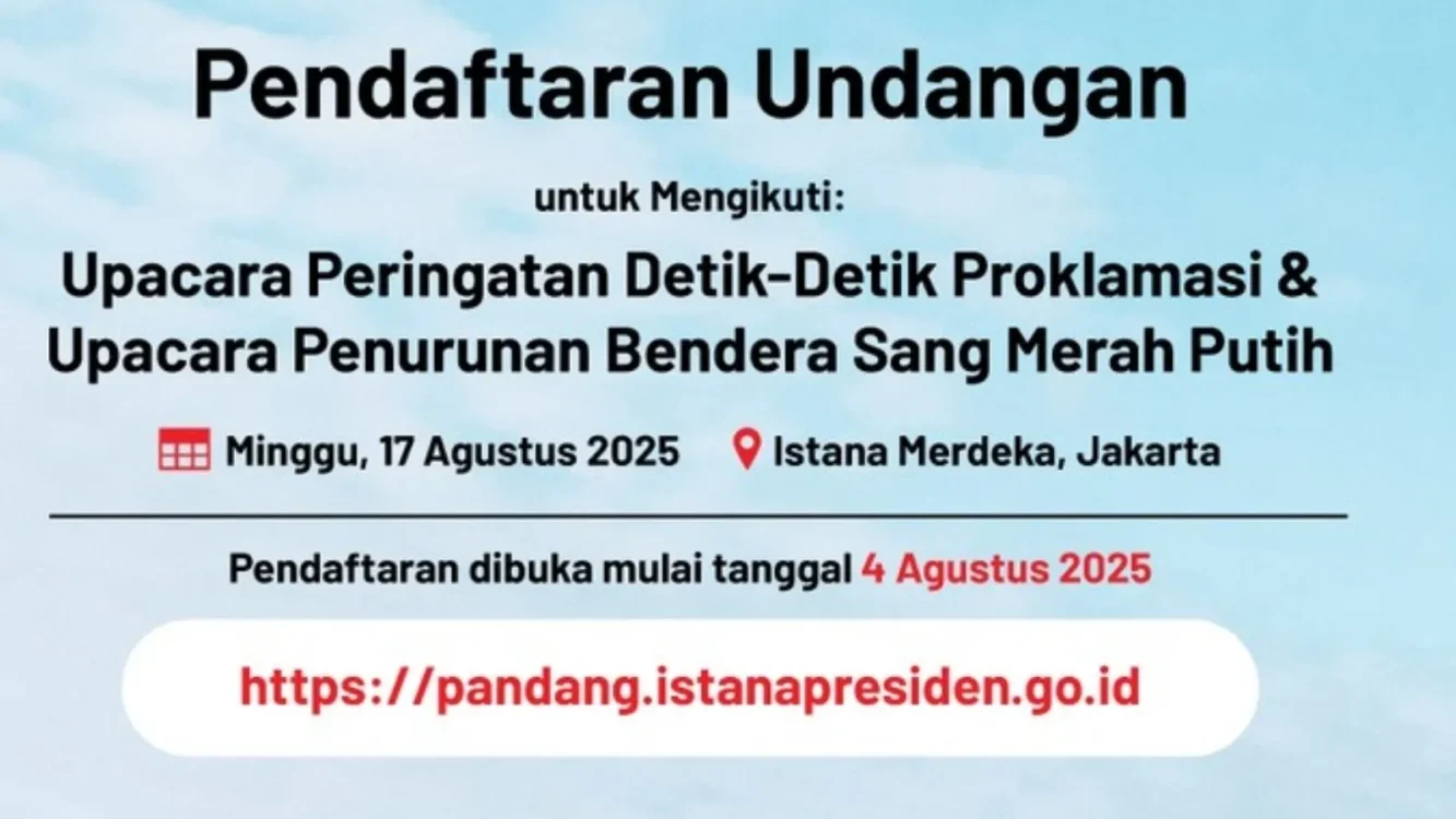 Daftar Upacara 17 Agustus 2026 Lewat Pandang Istana
