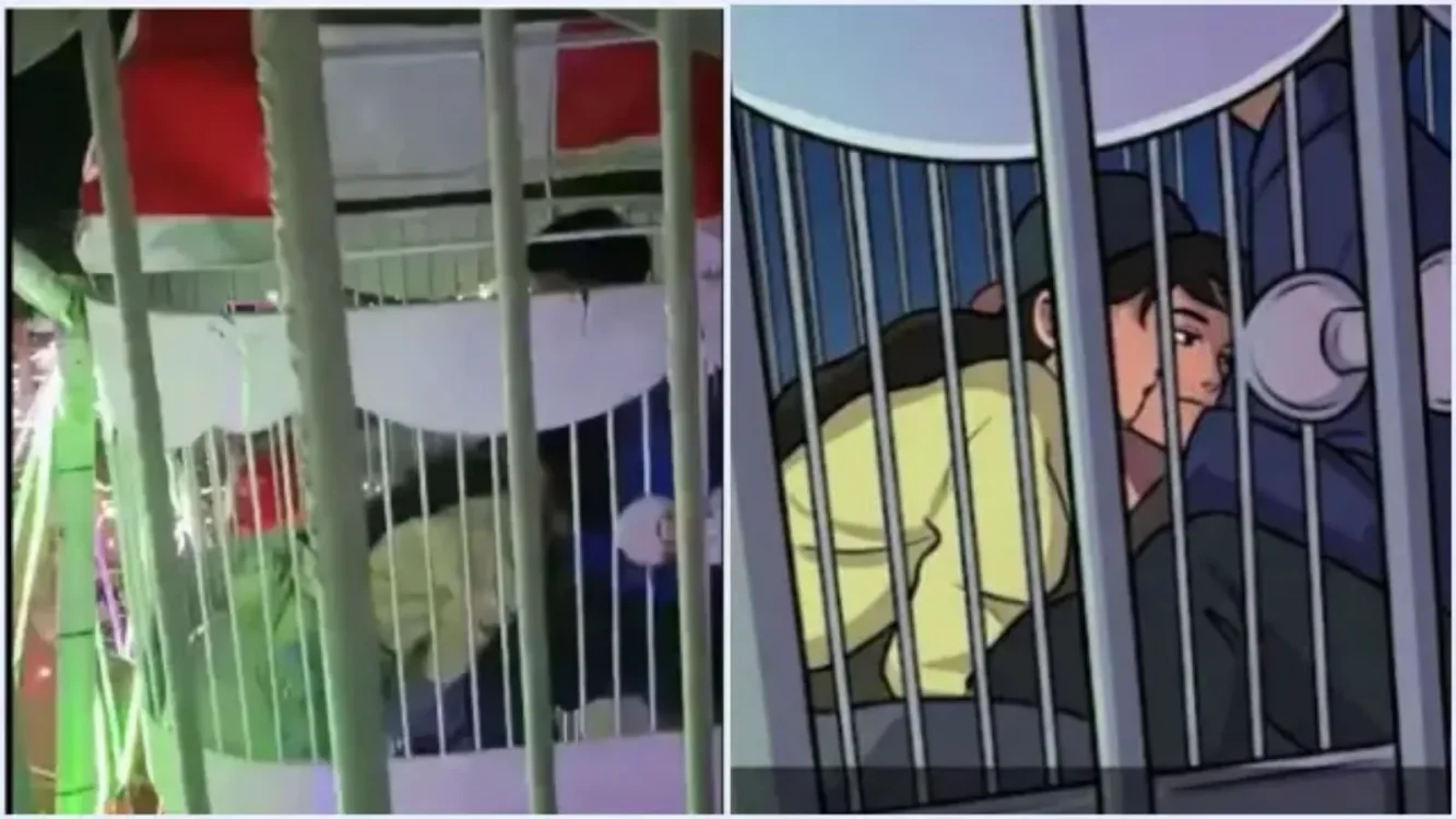 Detik-detik sejoli diduga mesum di Bianglala Sekaten Solo terekam kamera