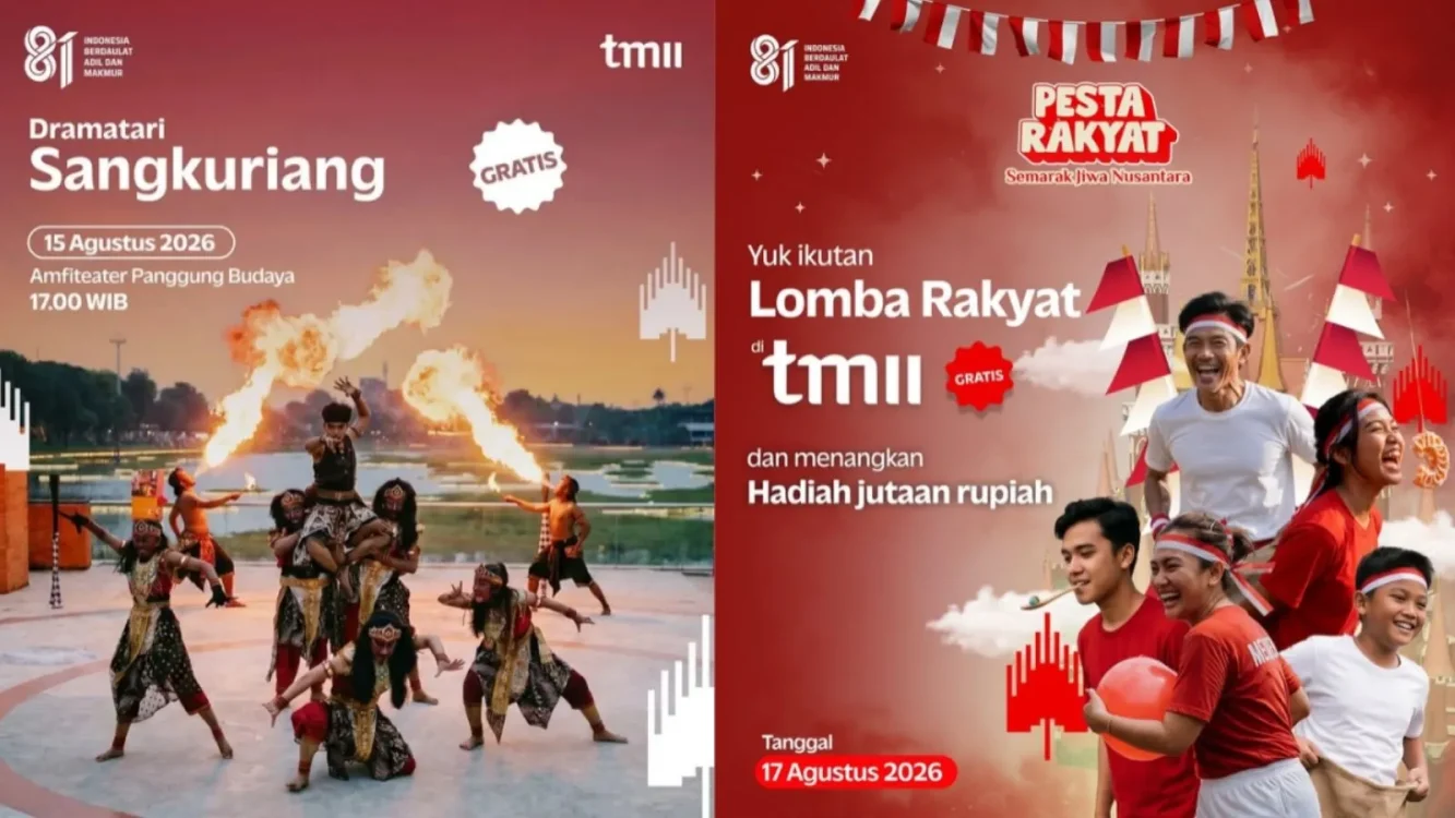 HUT ke-81 RI di TMII, Ada Pawai Budaya, Lomba Rakyat hingga Tantangan HIRUX