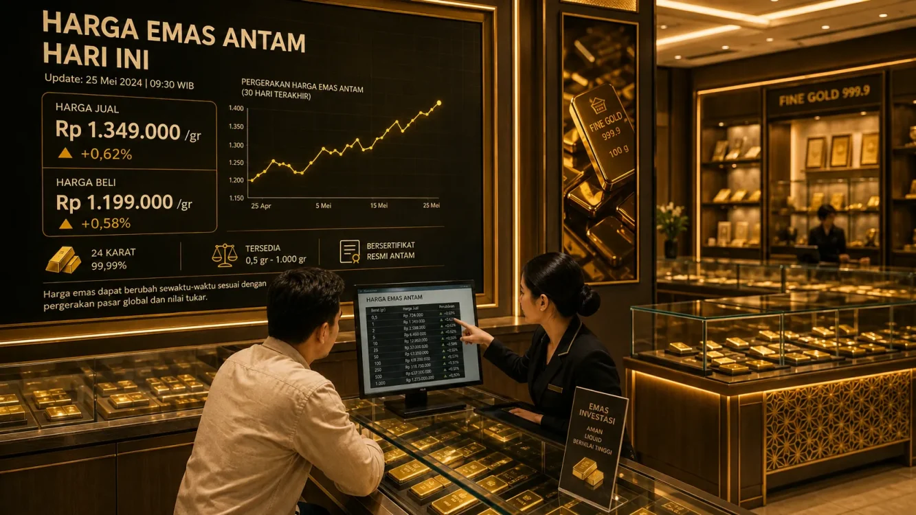 Harga Emas Antam 17 Agustus 2026 Cek Harga 0,5 Gram hingga 1 Kilogram