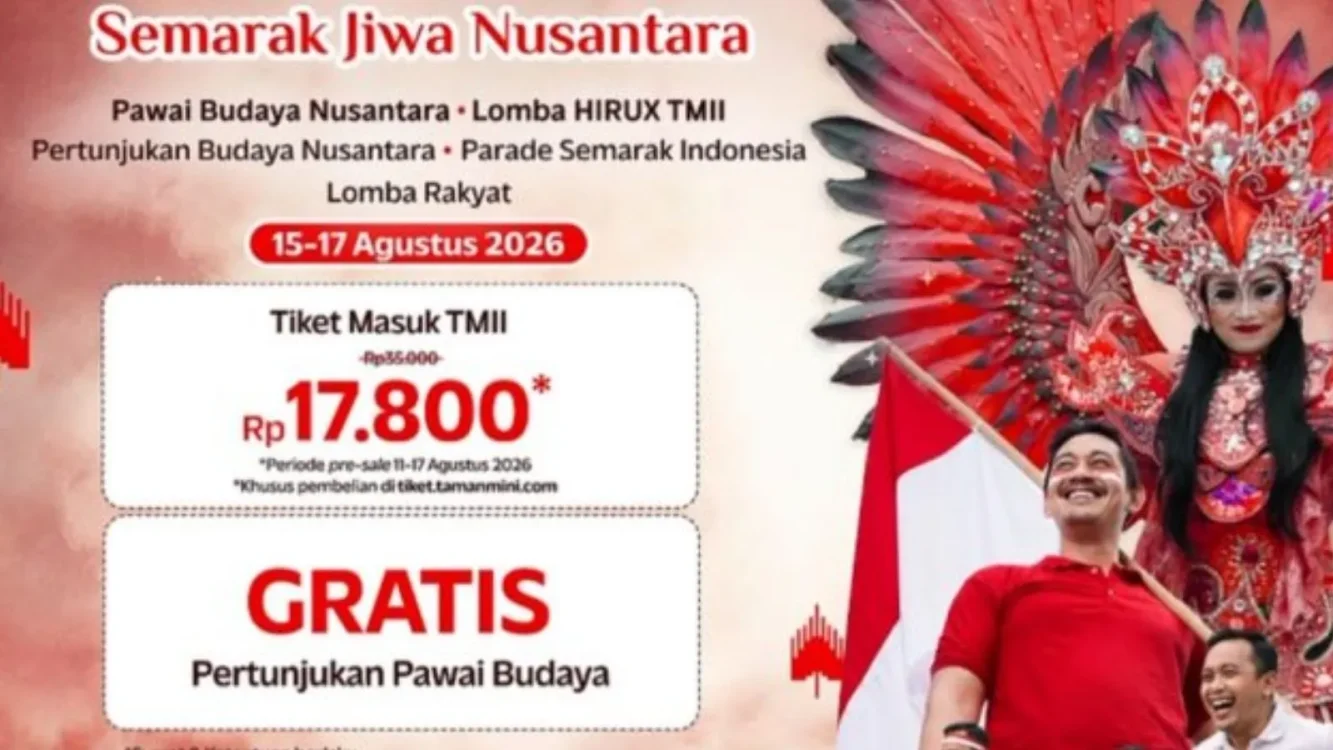 Rayakan 17 Agustus 2026 di TMII, Ada Parade Nusantara dan Hadiah Lomba Belasan Juta