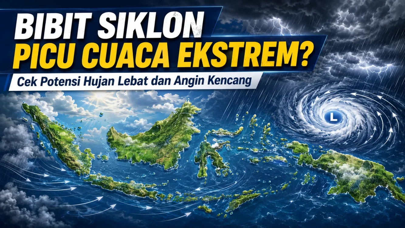 Waspada Bibit Siklon, Hujan Lebat Berpotensi Melanda Sejumlah Daerah