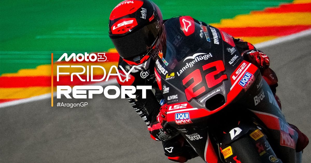 Almansa dominates Friday Moto3 action at Aragon, Quiles returns