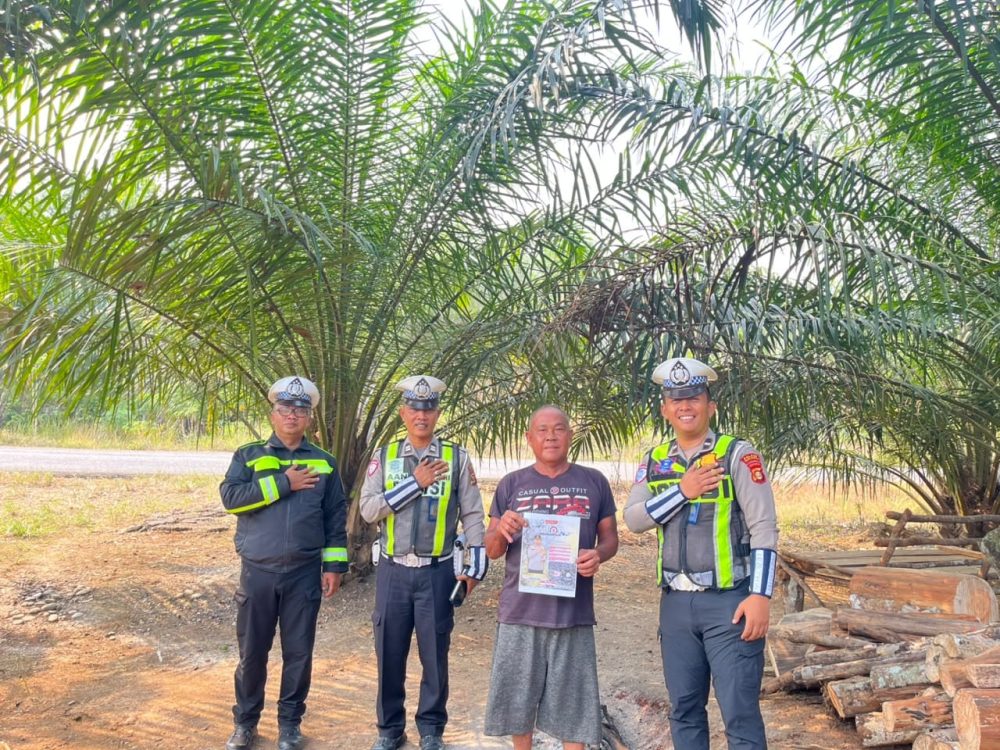 Antisipasi Karhutla, Satlantas Musi Rawas Gelar Patroli di Desa Durian Remuk