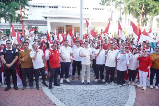: Pemerintah Provinsi Jawa Timur menggelar Laga Ceria Merdeka dalam rangka memperingati HUT ke-81 Kemerdekaan Republik Indonesia, Rabu (12/8/2026). - Foto: Mc.Jatim
