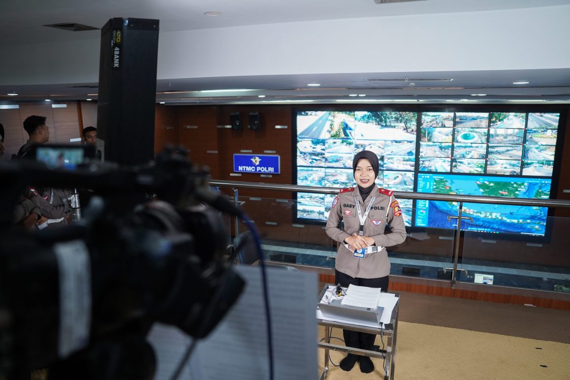 Belajar Live Report di NTMC Korlantas Polri, Peserta Dikbangspes Siap Bikin Edukasi Lalu Lintas Lebih Menarik