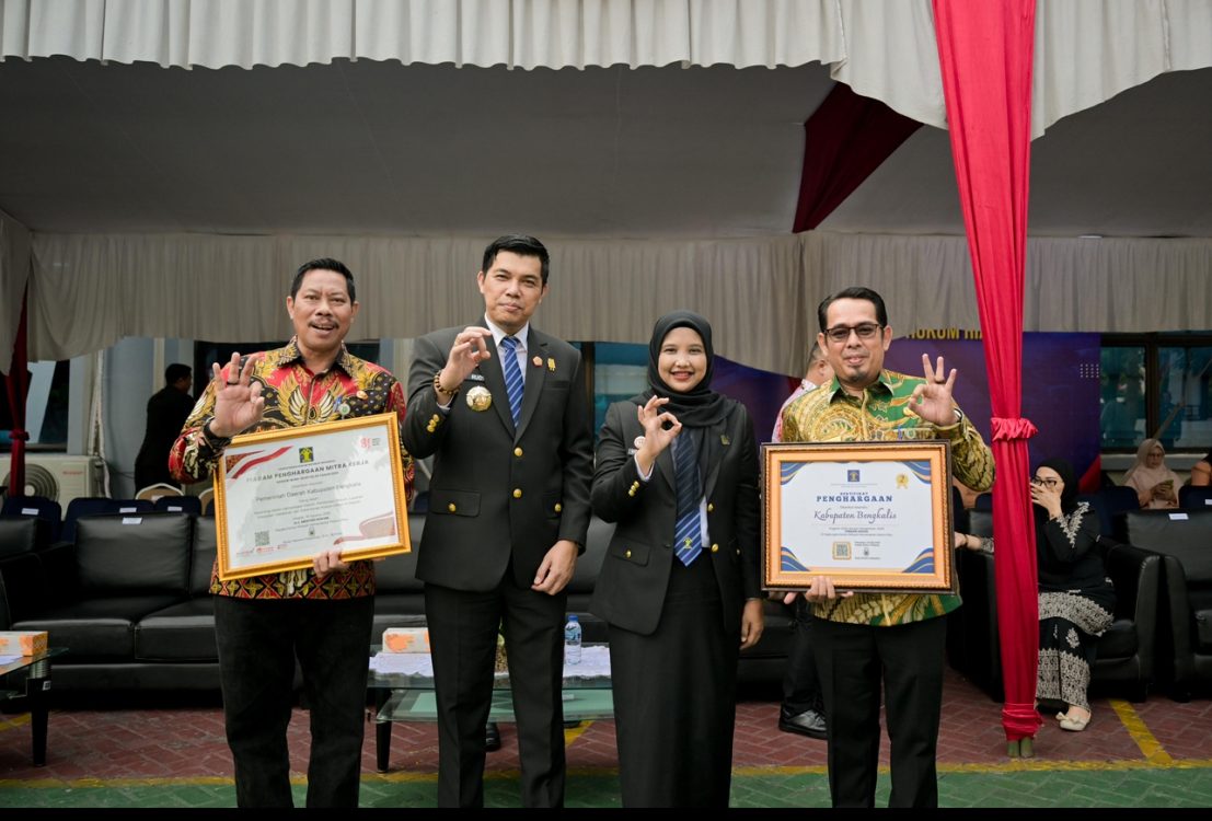 : Bengkalis raih penghargaan Mitra Kerja dan Jaringan Dokumentasi dan Informasi Hukum Nasional (JDIHN) terbaik kedua dari Kantor Wilayah (Kanwil) Kementerian Hukum Riau. - Foto: Mc.Bengkalis