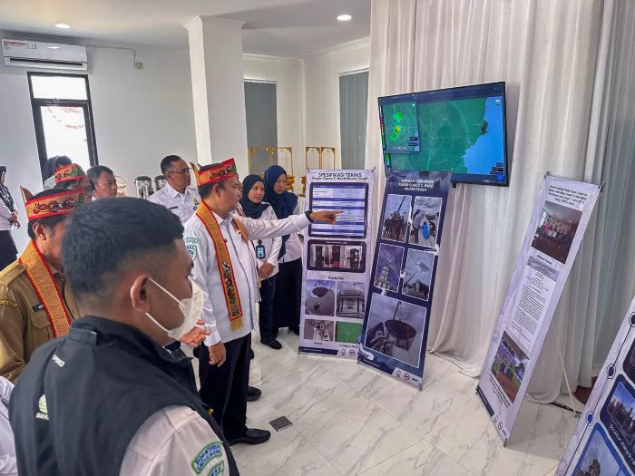 : Kepala BMKG, Teuku Faisal Fathani saat peresmian pengoperasian Radar Cuaca C-Band di Muara Teweh, Kabupaten Barito Utara, Kalimantan Tengah, Senin (10/8/2026). (InfoBMKG)