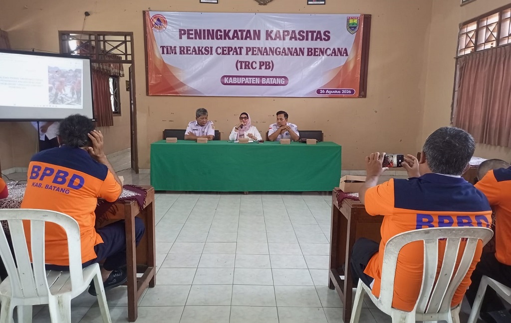 : BPBD Batang Gelar Peningkatan Kapasitas Tim Reaksi Cepat Penanggulangan Bencana di Gedung Pramuka Batang, Kabupaten Batang.