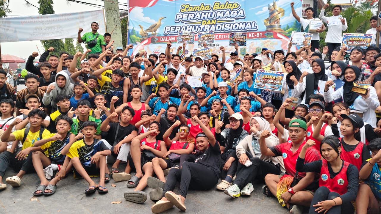 : Penutupan Lomba Balap Perahu Tradisional dan Perahu Naga dalam rangka memeriahkan Hari Ulang Tahun (HUT) ke-81 Kemerdekaan Republik Indonesia di Kabupaten Hulu Sungai Utara (HSU), Minggu (23/8/2026) sore. berlangsung meriah