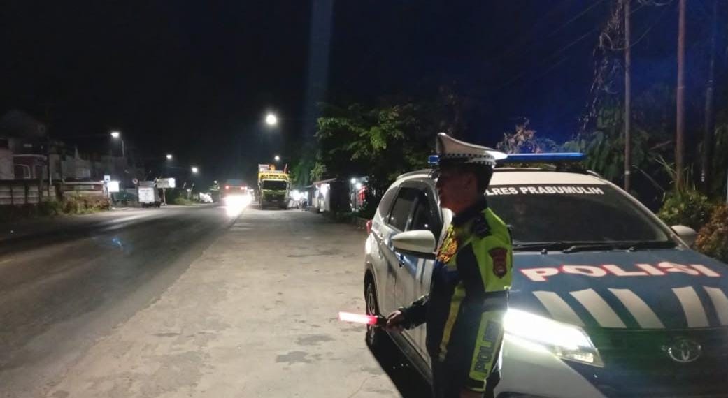 Cegah Balap Liar dan Kejahatan Jalanan, Satlantas Prabumulih Patroli Malam