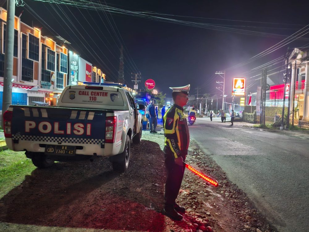 Cegah Potensi Gangguan Kriminalitas, Satlantas Simalungun Gelar Patroli Sabuk hingga Dini Hari