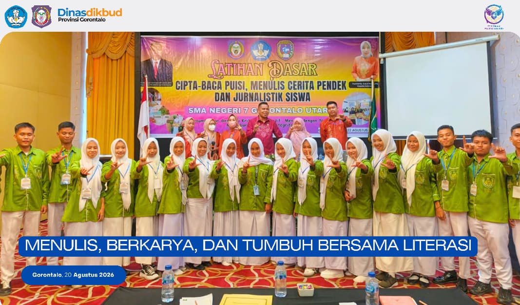 : Pelatihan Dasar Cipta-Baca Puisi, Menulis Cerpen, dan Jurnalistik Siswa SMA Negeri 7 Gorontalo Utara Tahun 2026. (foto PPID)