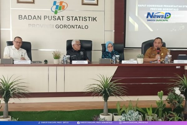 : Rapat koordinasi dengan Badan Pusat Statistik (BPS) Provinsi Gorontalo (foto Owan)