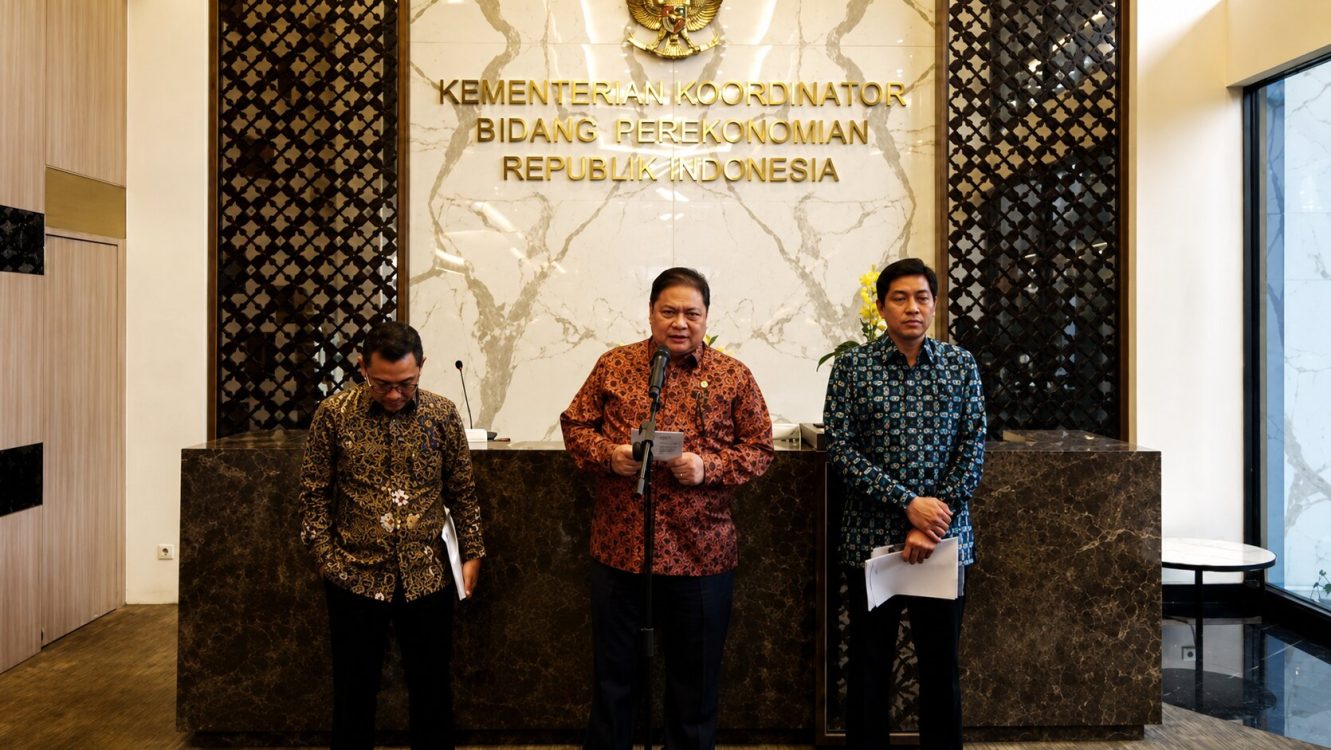 : Menko Perekonomian Airlangga Hartarto dalam konferensi pers mengenai pertumbuhan ekonomi kuartal II di Kantor Kementerian Koordinator Bidang Perekonomian, Jakarta, Rabu (5/8/2026). (Foto: Tangkapan Layar Kanal YouTube Kemenko Perekonomian)