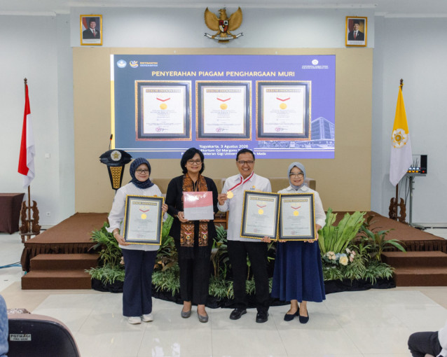 FKG UGM Raih Rekor MURI Usai 3 Tahun Pertahankan Posisi 100 Besar Dunia WURI