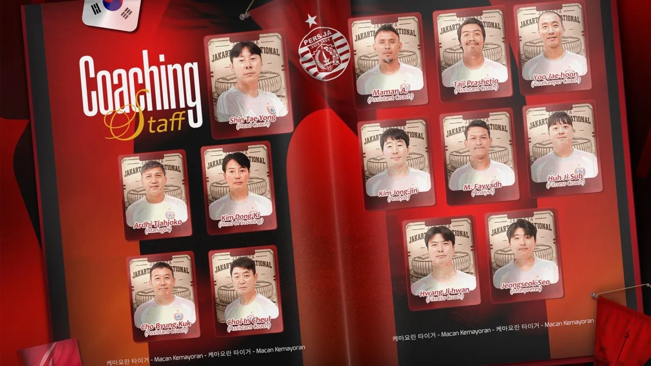 FOKUS MEMBANGUN KEKUATAN TIM, BERIKUT DAFTAR RESMI TIM KEPELATIHAN PERSIJA