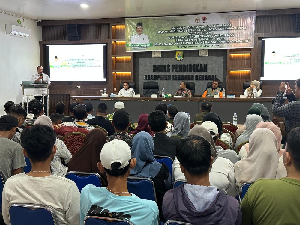Gelar Sosialisasi di Serdang Bedagai, BNPB dan DPR RI Dorong Penguatan Logistik Bencana Berbasis Masyarakat