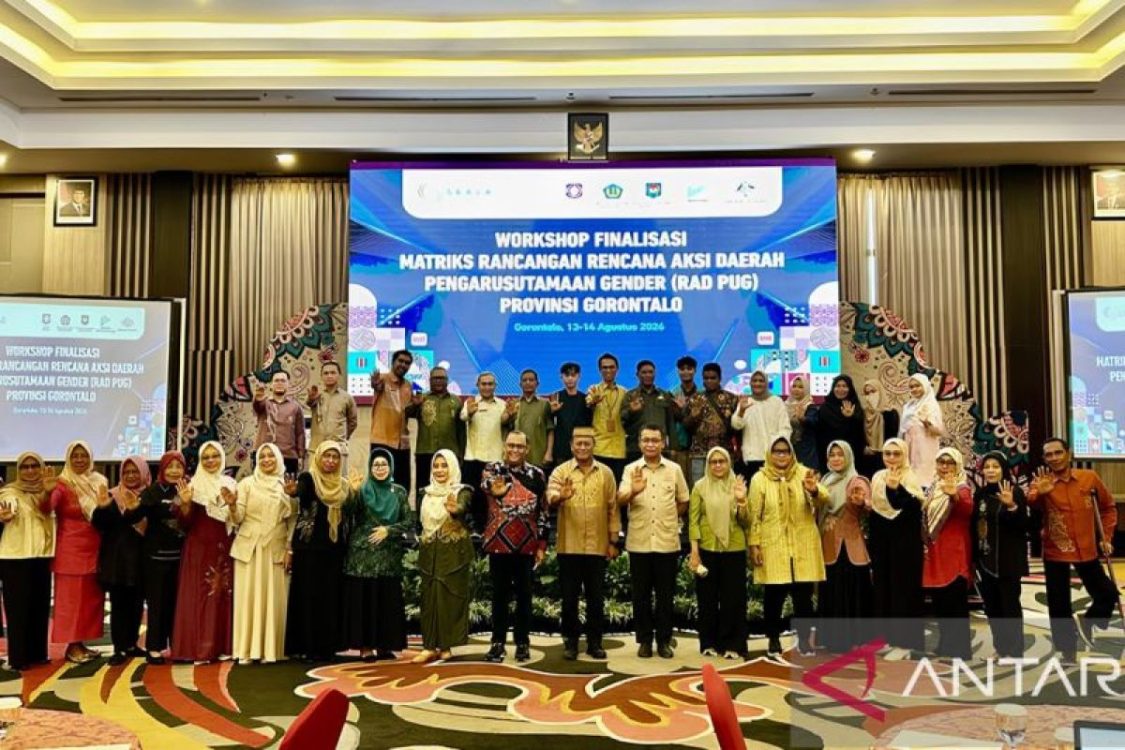 : Workshop finalisasi matriks rancangan rencana aksi daerah pengarustamaan gender (RAD PUG) Provinsi Gorontalo yang berlangsung di Aston Gorontalo. (ANTARA/Faradila Alim)